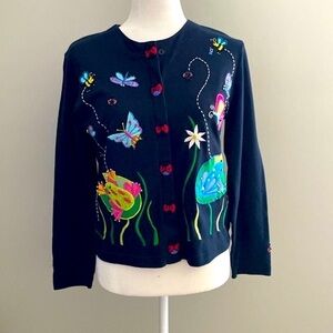 Berek2 Lilly pads & critters cardigan